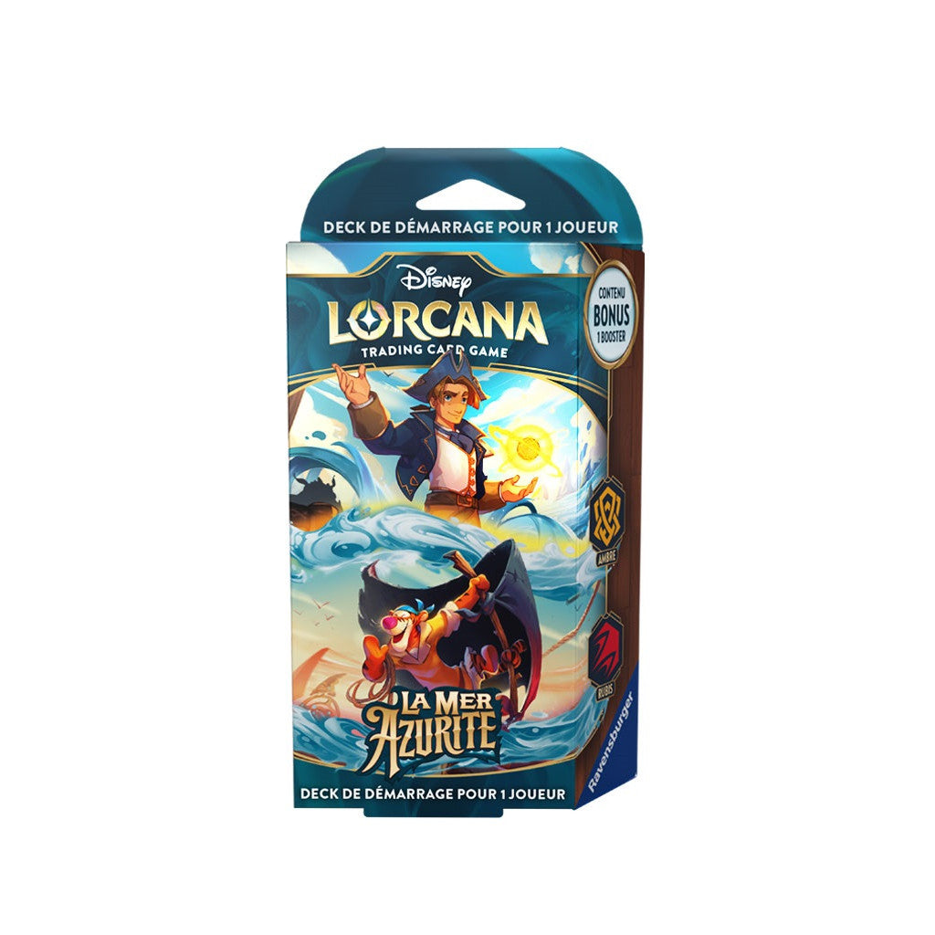Lorcana - Deck de Démarrage La Mer Azurite - Jim Hawkins et Tigrou