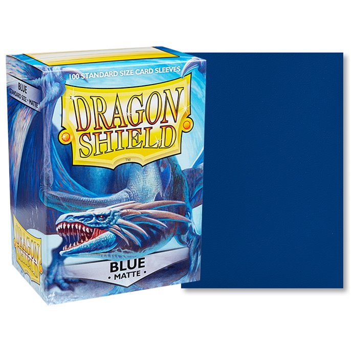 Protège-cartes : 63x88mm - Matte Bleu - Dragon Shield - Lot de 100