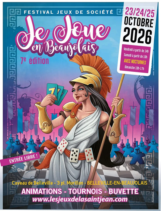Festival du jeu de société à Belleville-en-Beaujolais les 23, 24 et 25 octobre 2026 !