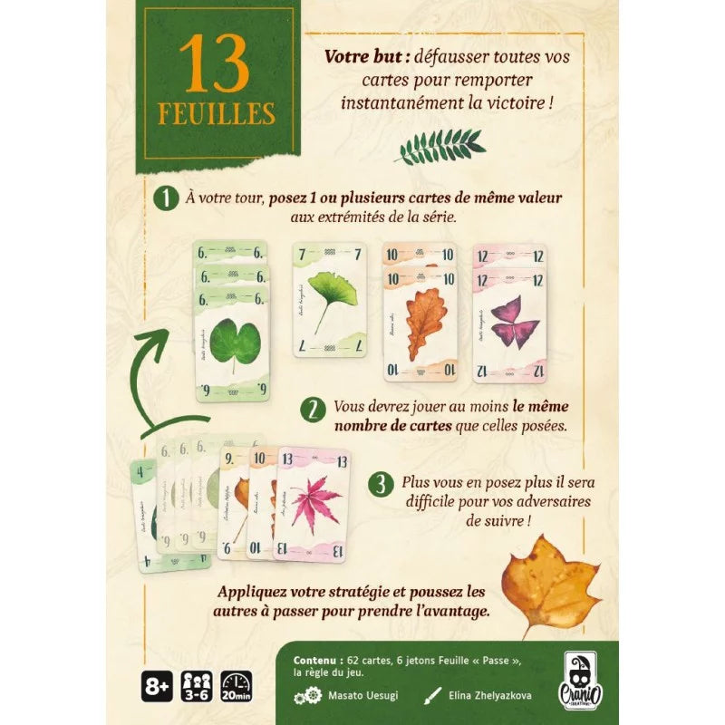 13 feuilles