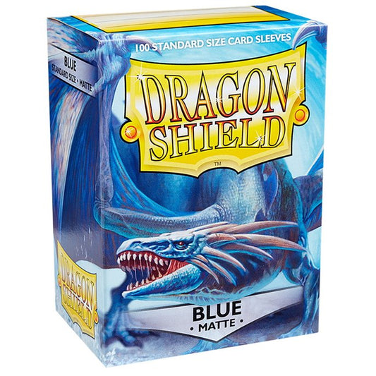 Protège-cartes : 63x88mm - Matte Bleu - Dragon Shield - Lot de 100